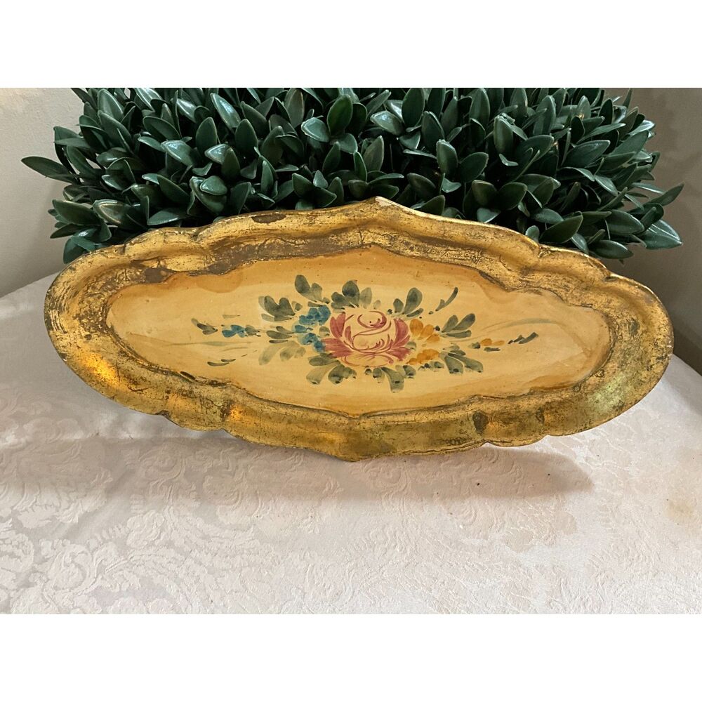 Gorgeous hand painted Italian Florentine Tray made in Italy
